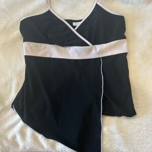 black and white asymmetrical tank top!